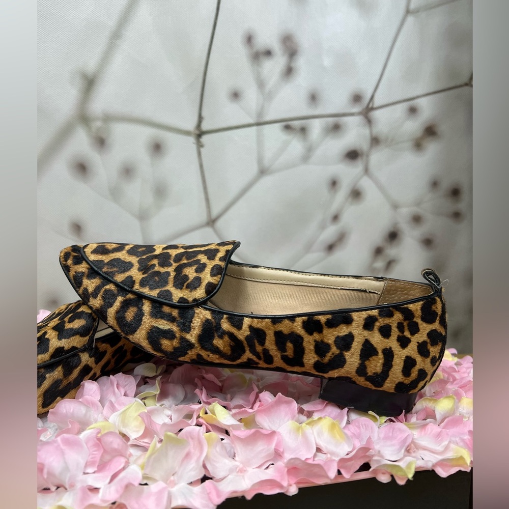 Franco Sarto Leopard Print Pointed Toe flats Loafers - Picture 2 of 12
